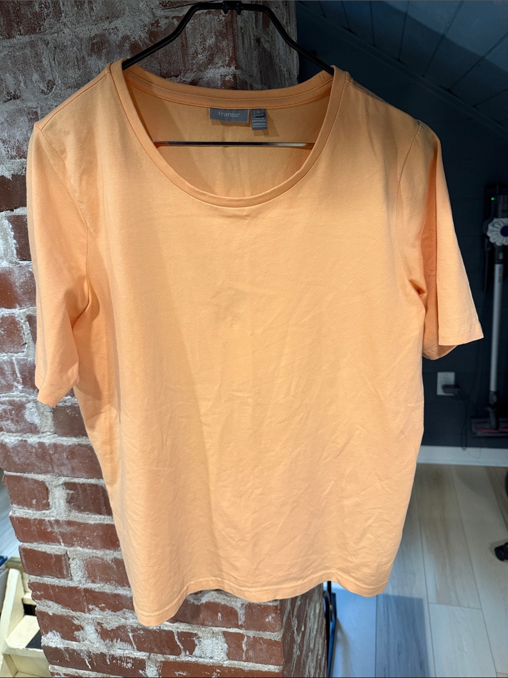 Fransa Peach Short-Sleeve Tee